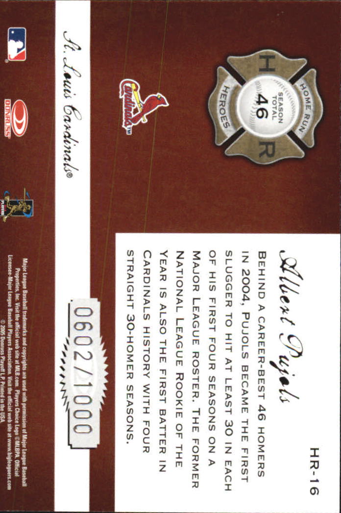 Donruss Classics Baseball 2005 "Home Run Heroes" inserto e carte parallele - Foto 27 di 87
