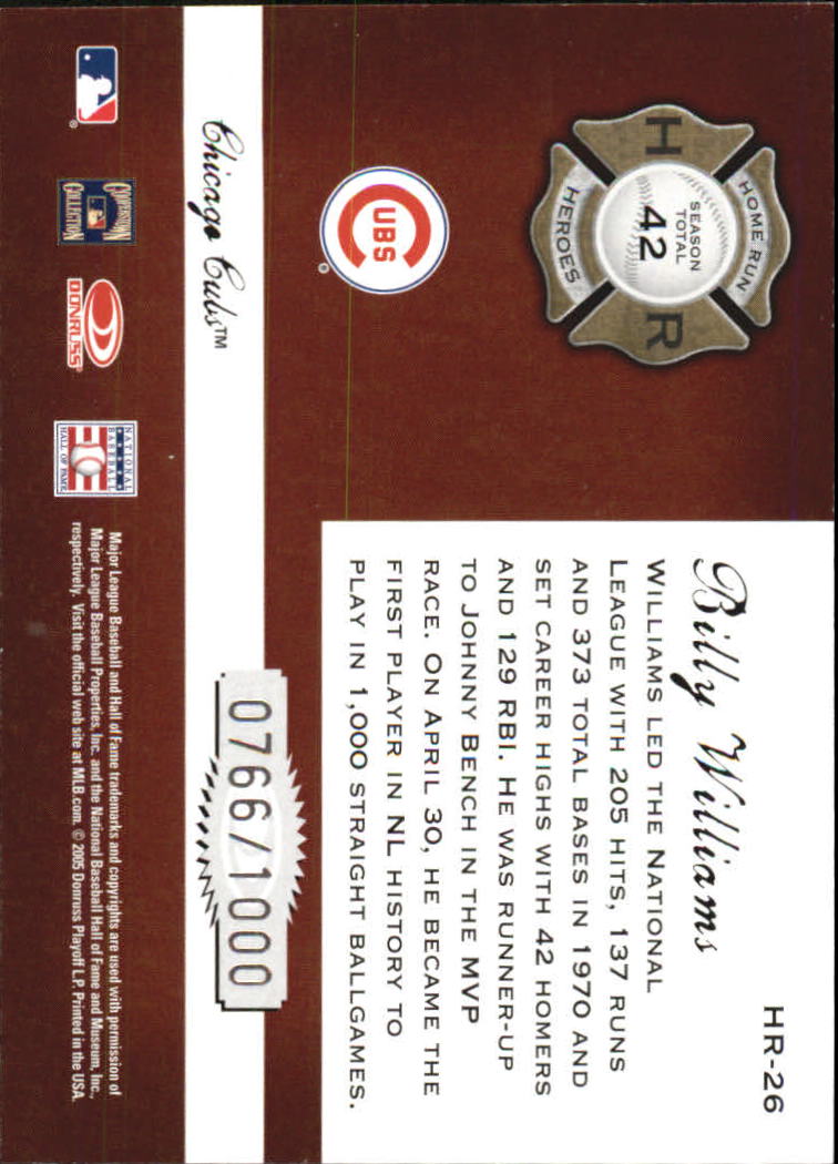 Donruss Classics Baseball 2005 "Home Run Heroes" inserto e carte parallele - Foto 43 di 87