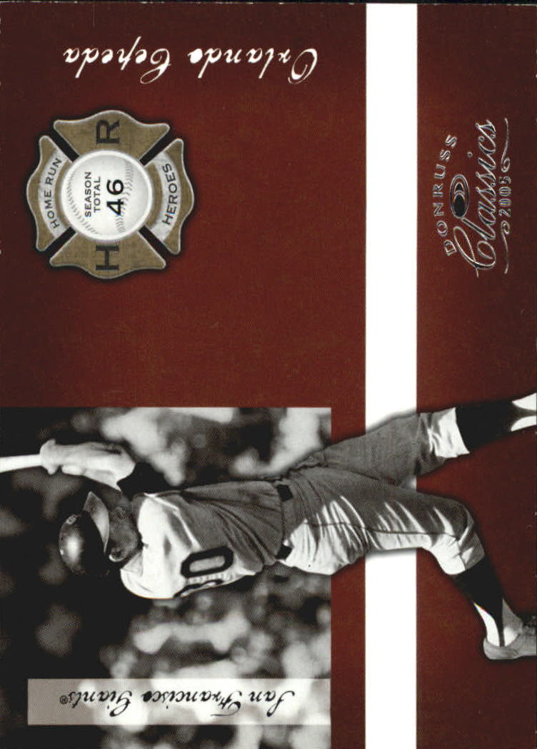 Donruss Classics Baseball 2005 "Home Run Heroes" inserto e carte parallele - Foto 50 di 87