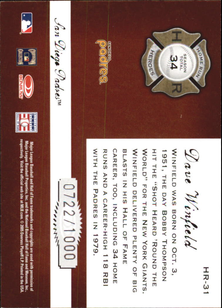 Donruss Classics Baseball 2005 "Home Run Heroes" inserto e carte parallele - Foto 53 di 87