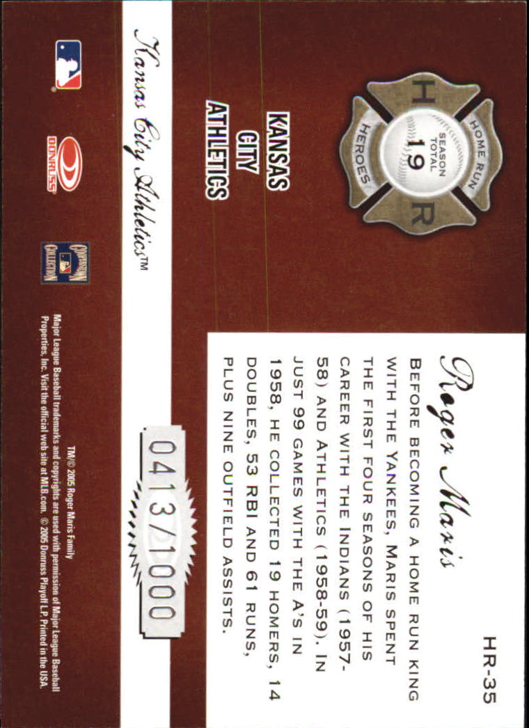 Donruss Classics Baseball 2005 "Home Run Heroes" inserto e carte parallele - Foto 57 di 87