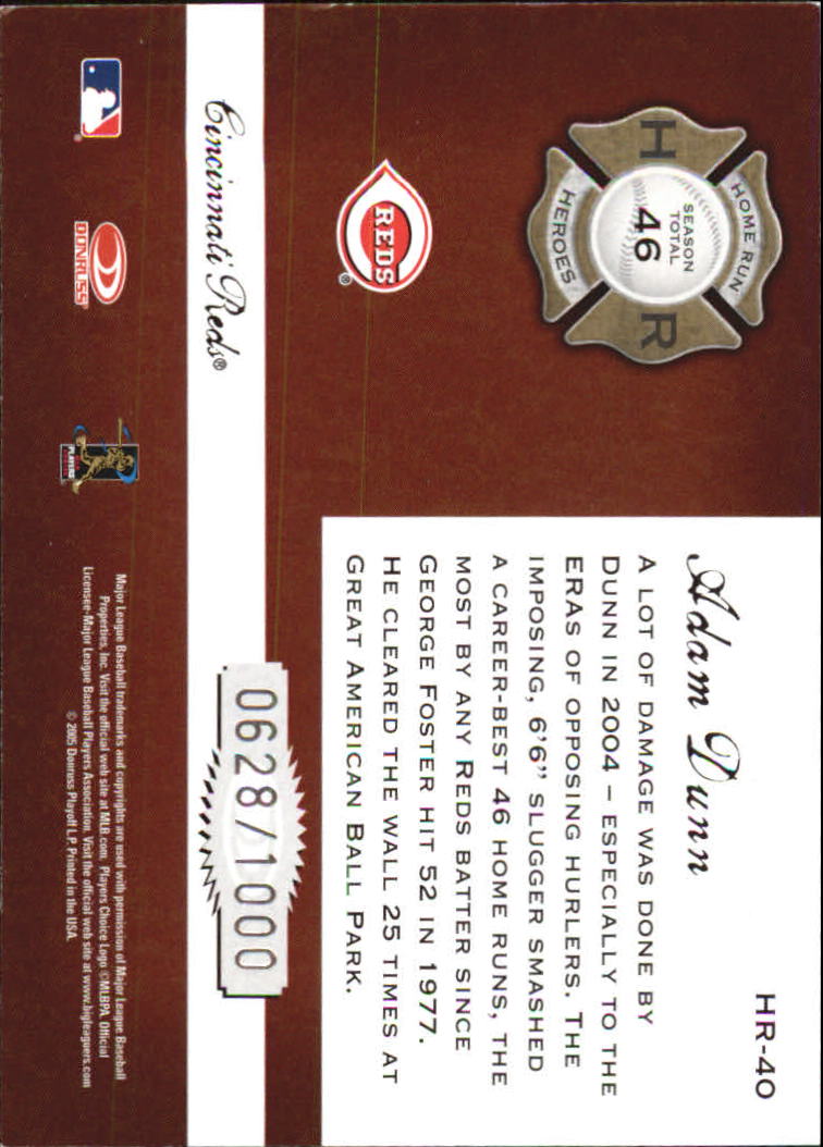 Donruss Classics Baseball 2005 "Home Run Heroes" inserto e carte parallele - Foto 67 di 87