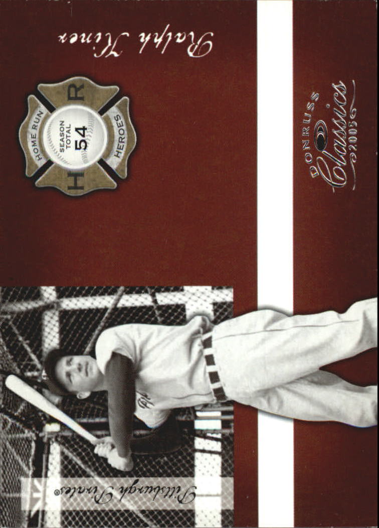 Donruss Classics Baseball 2005 "Home Run Heroes" inserto e carte parallele - Foto 68 di 87