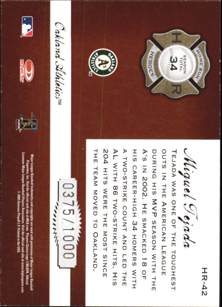 Donruss Classics Baseball 2005 "Home Run Heroes" inserto e carte parallele - Foto 71 di 87