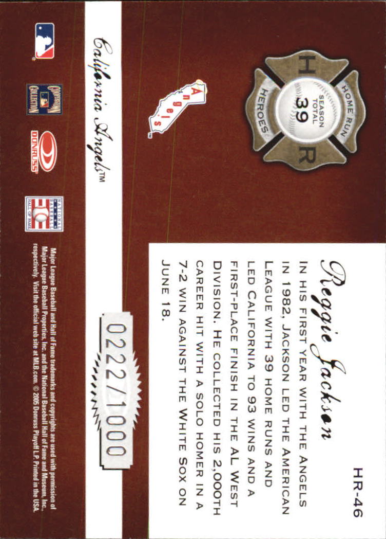 Donruss Classics Baseball 2005 "Home Run Heroes" inserto e carte parallele - Foto 79 di 87
