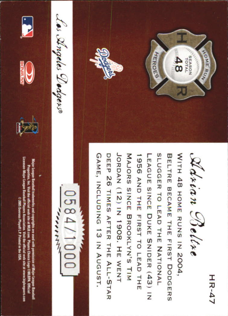 Donruss Classics Baseball 2005 "Home Run Heroes" inserto e carte parallele - Foto 81 di 87