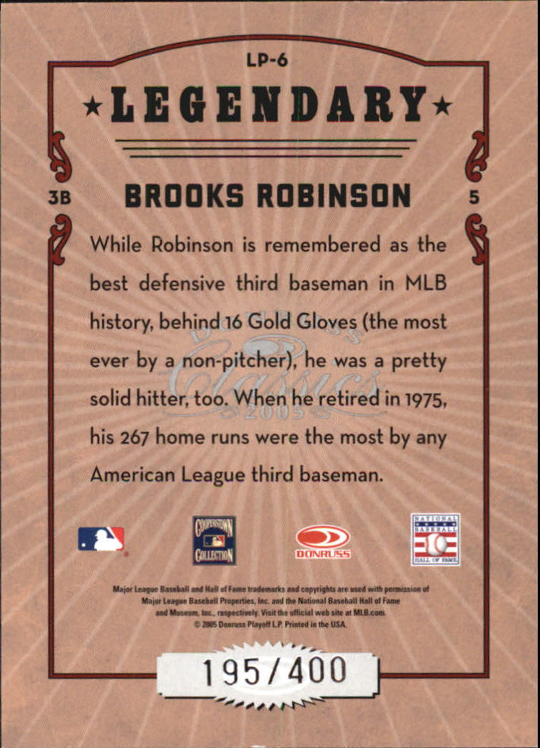Tarjetas de inserción ""Legendary Lemberjacks and Players"" de béisbol Donruss Classics 2005 - Imagen 5 de 133