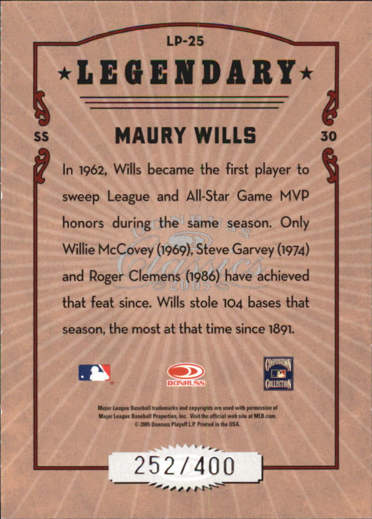 Tarjetas de inserción ""Legendary Lemberjacks and Players"" de béisbol Donruss Classics 2005 - Imagen 25 de 133