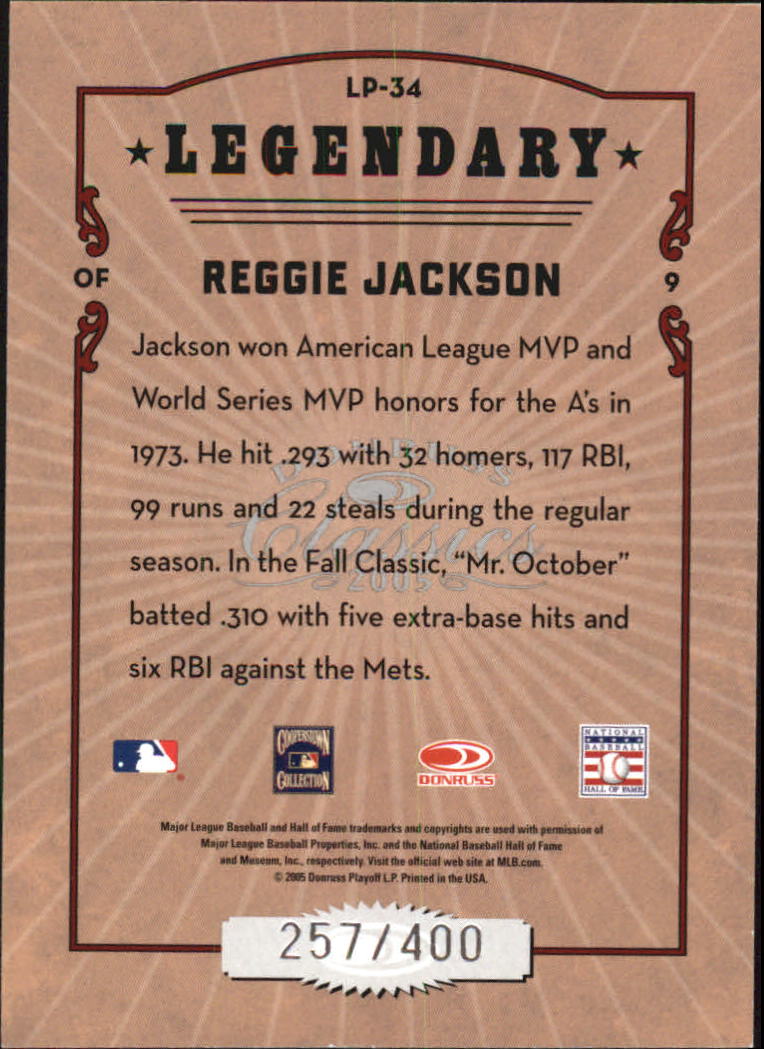 Tarjetas de inserción ""Legendary Lemberjacks and Players"" de béisbol Donruss Classics 2005 - Imagen 39 de 133