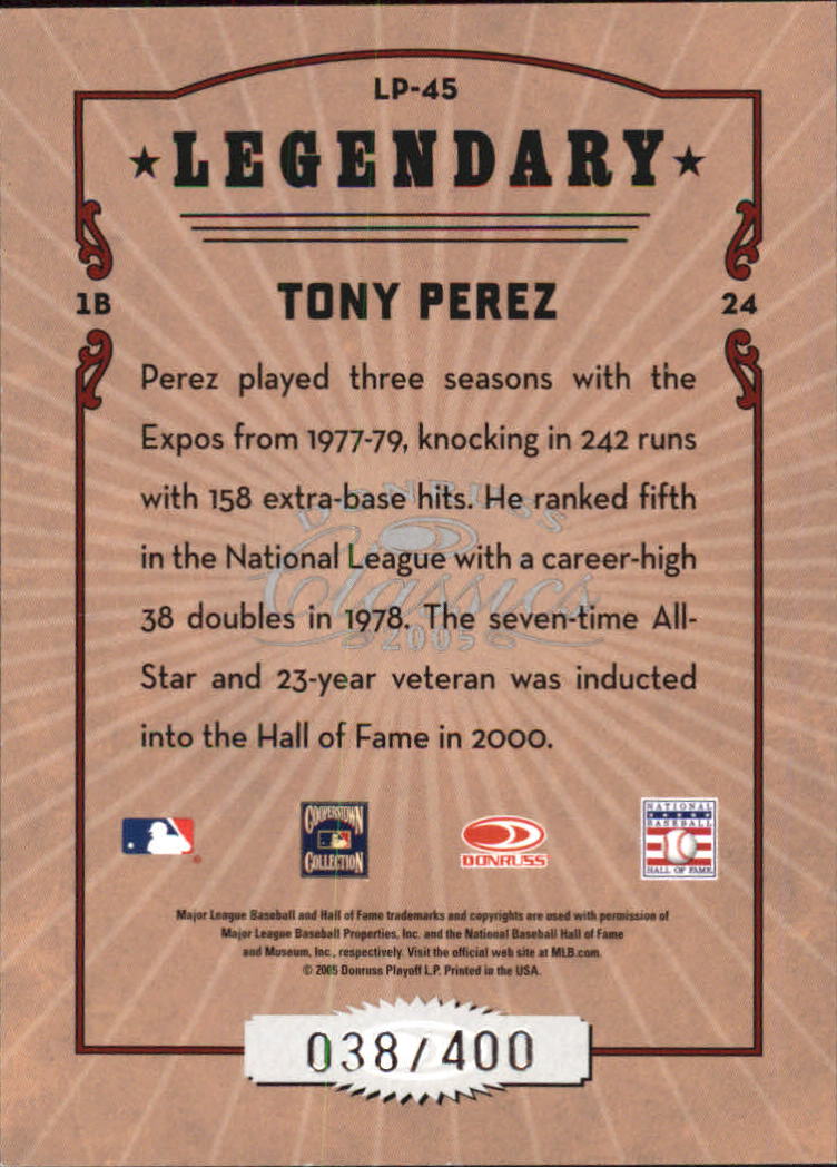Tarjetas de inserción ""Legendary Lemberjacks and Players"" de béisbol Donruss Classics 2005 - Imagen 45 de 133