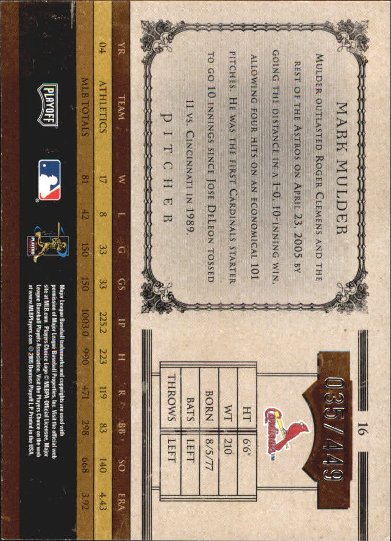 2005 Prime Cuts Baseball Cards - Picture 9 of 71