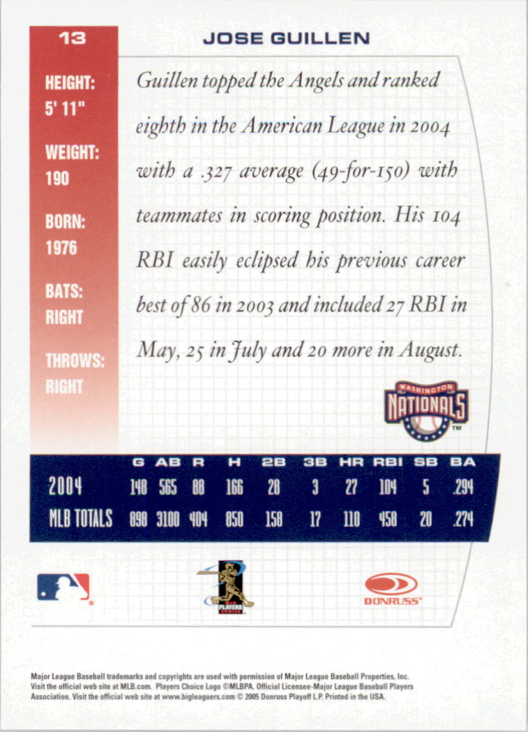 thumbnail 9  - 2005 Donruss Team Heroes Showdown Red Baseball Card Pick 1-450