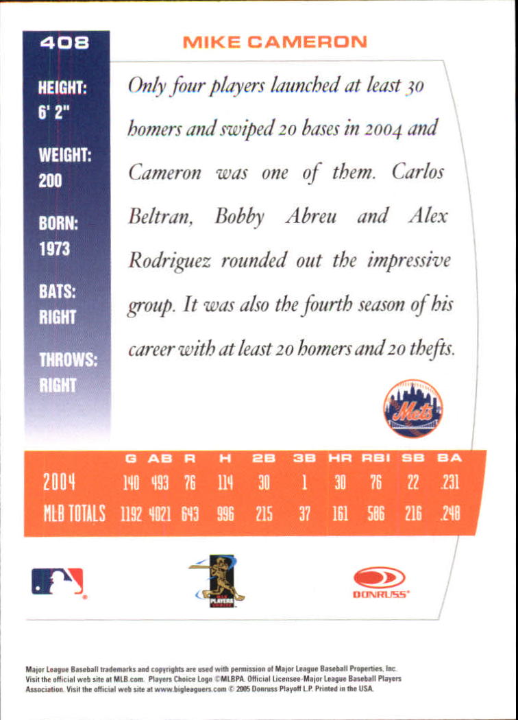 thumbnail 93  - 2005 Donruss Team Heroes Showdown Red Baseball Card Pick 1-450
