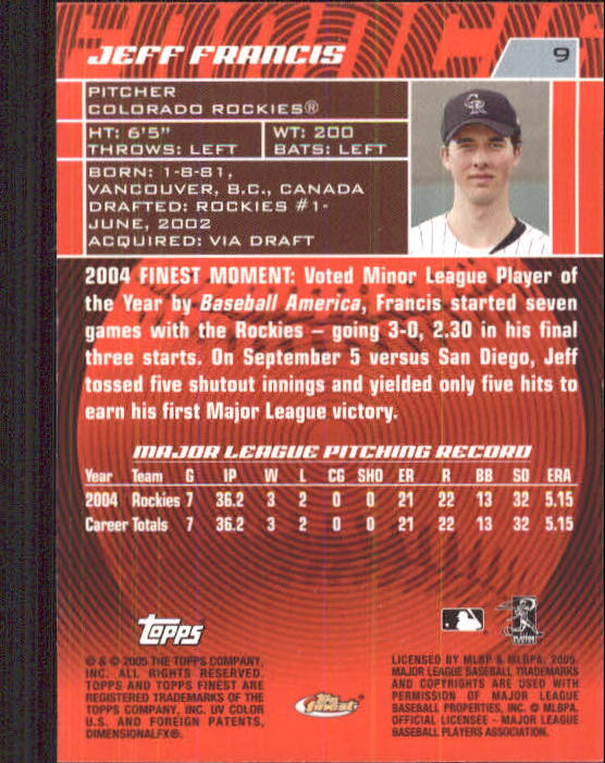 2005 Finest Baseball - Picture 13 of 239