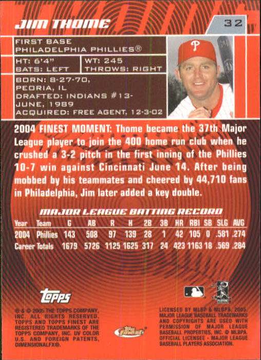 2005 Finest Baseball - Picture 45 of 239