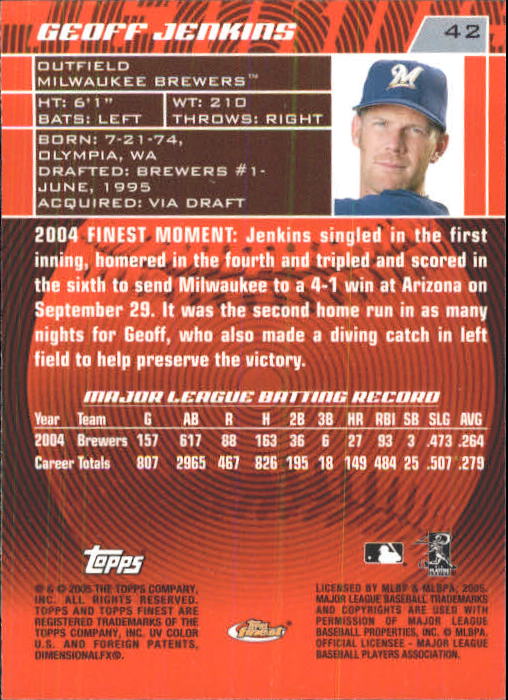 2005 Finest Baseball - Picture 59 of 239