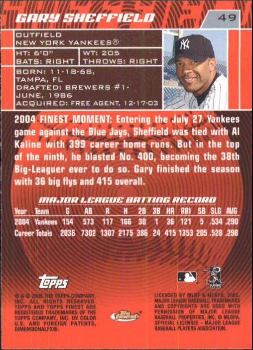 2005 Finest Baseball - Picture 65 of 239