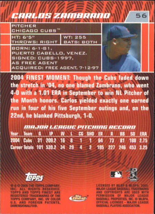 2005 Finest Baseball - Picture 75 of 239