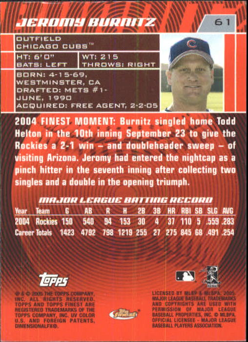 2005 Finest Baseball - Picture 77 of 239