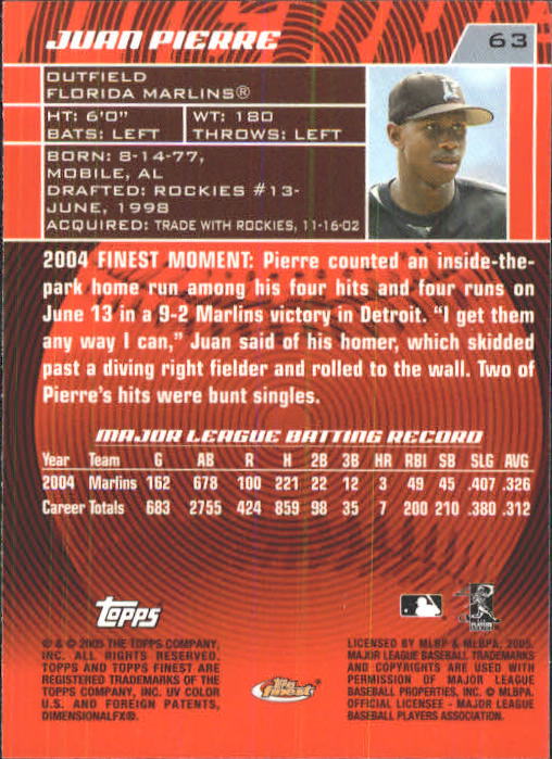 2005 Finest Baseball - Picture 81 of 239
