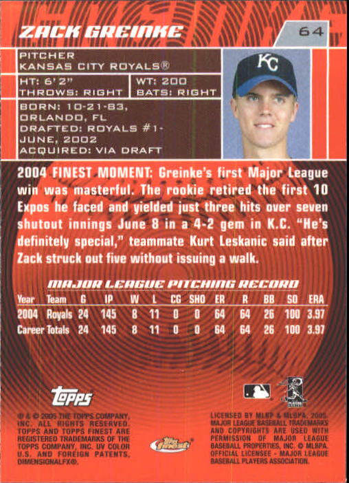 2005 Finest Baseball - Picture 83 of 239
