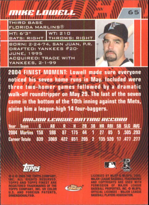 2005 Finest Baseball - Picture 85 of 239