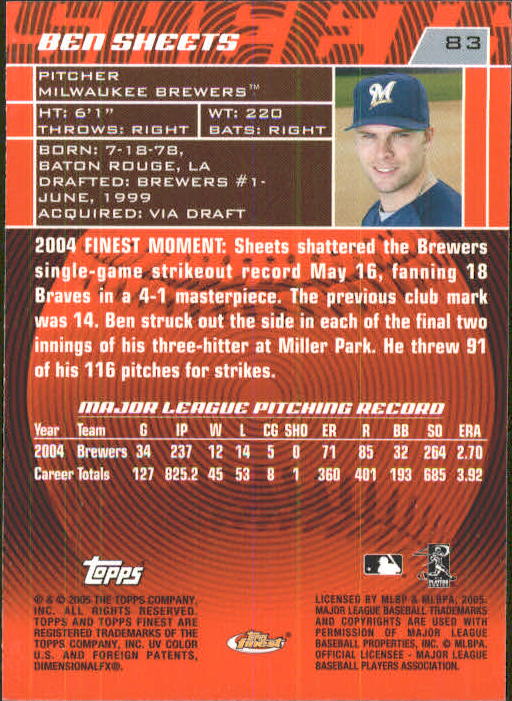 2005 Finest Baseball - Picture 111 of 239