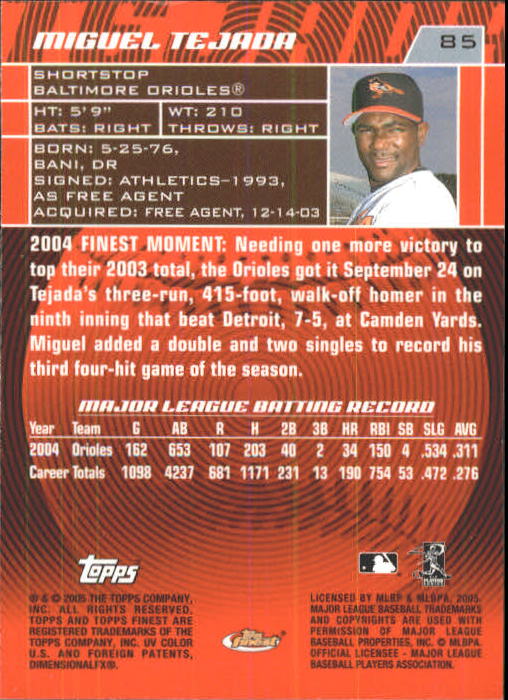 2005 Finest Baseball - Picture 113 of 239