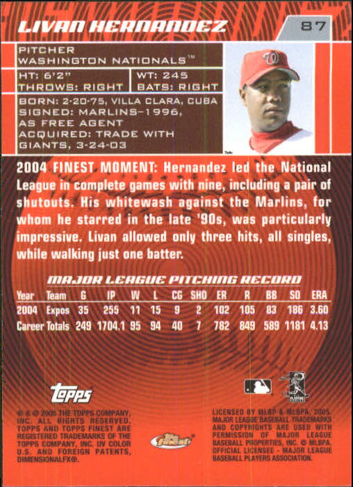 2005 Finest Baseball - Picture 117 of 239