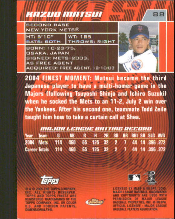 2005 Finest Baseball - Picture 119 of 239