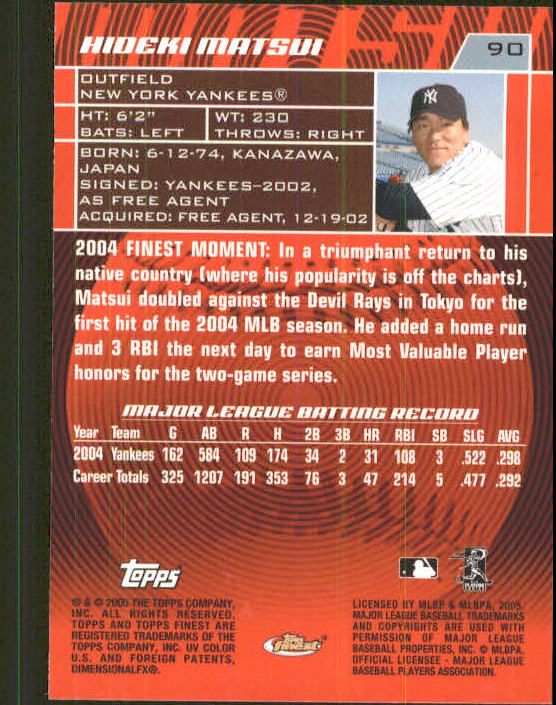 2005 Finest Baseball - Picture 123 of 239
