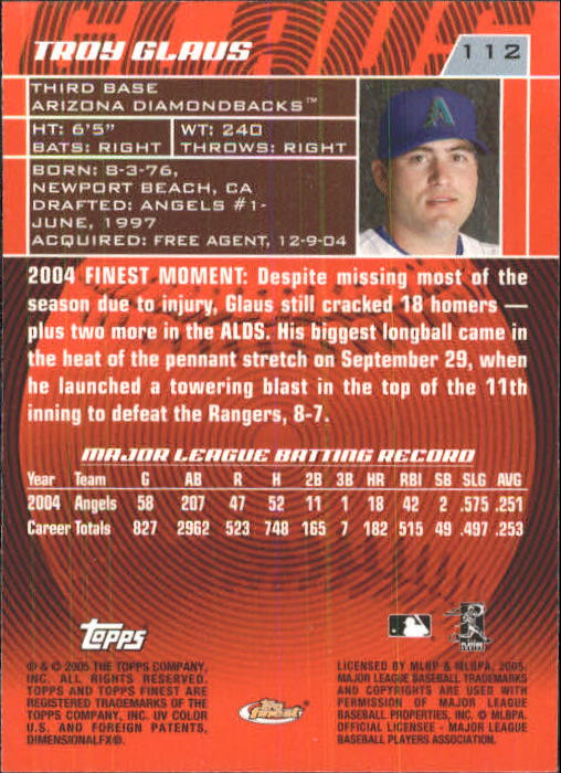 2005 Finest Baseball - Picture 149 of 239