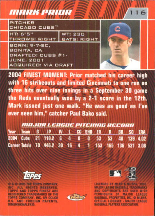 2005 Finest Baseball - Picture 151 of 239