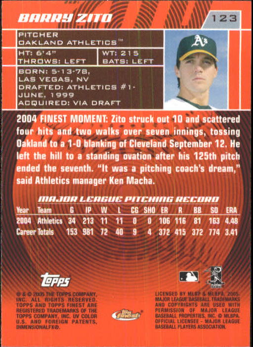 2005 Finest Baseball - Picture 157 of 239