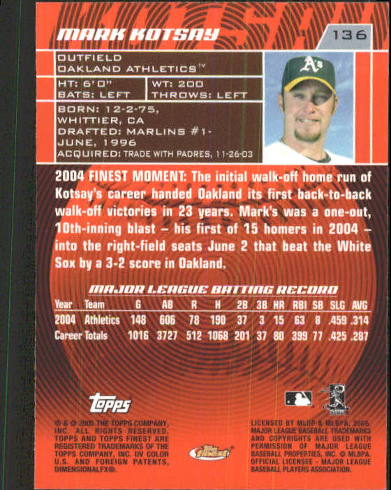 2005 Finest Baseball - Picture 173 of 239