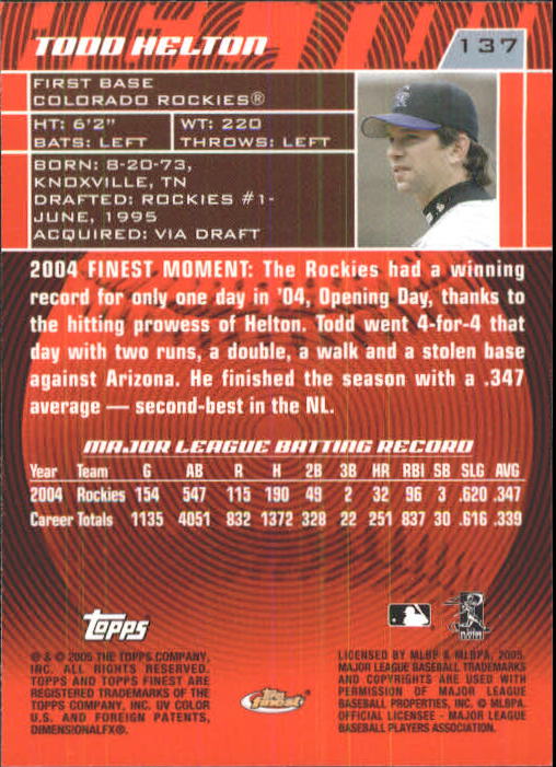 2005 Finest Baseball - Picture 175 of 239