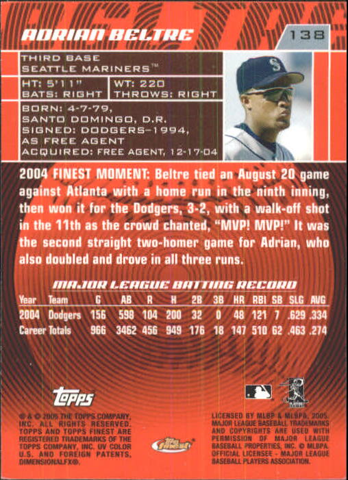 2005 Finest Baseball - Picture 177 of 239