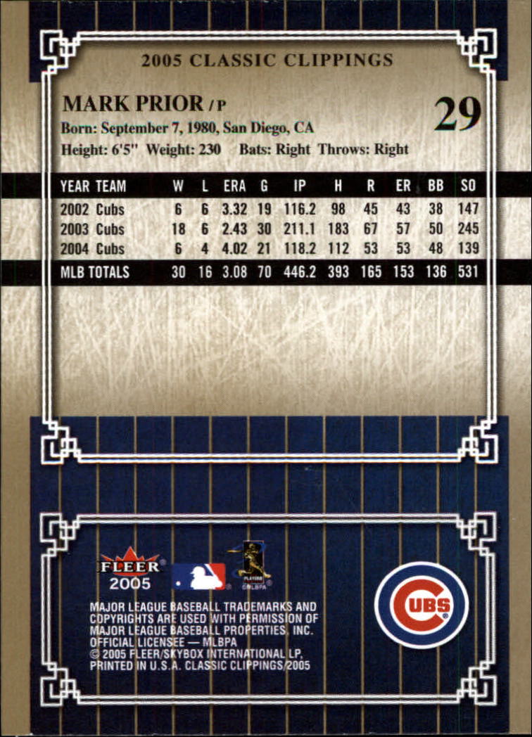 2005 Classic Clippings BB #s 1-125 +Inserts (A7310) - You Pick - 10+ FREE SHIP - Picture 59 of 173