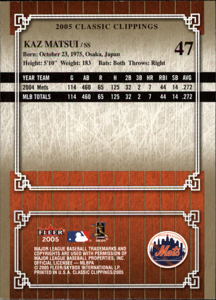 2005 Classic Clippings BB #s 1-125 +Inserts (A7310) - You Pick - 10+ FREE SHIP - Picture 95 of 173