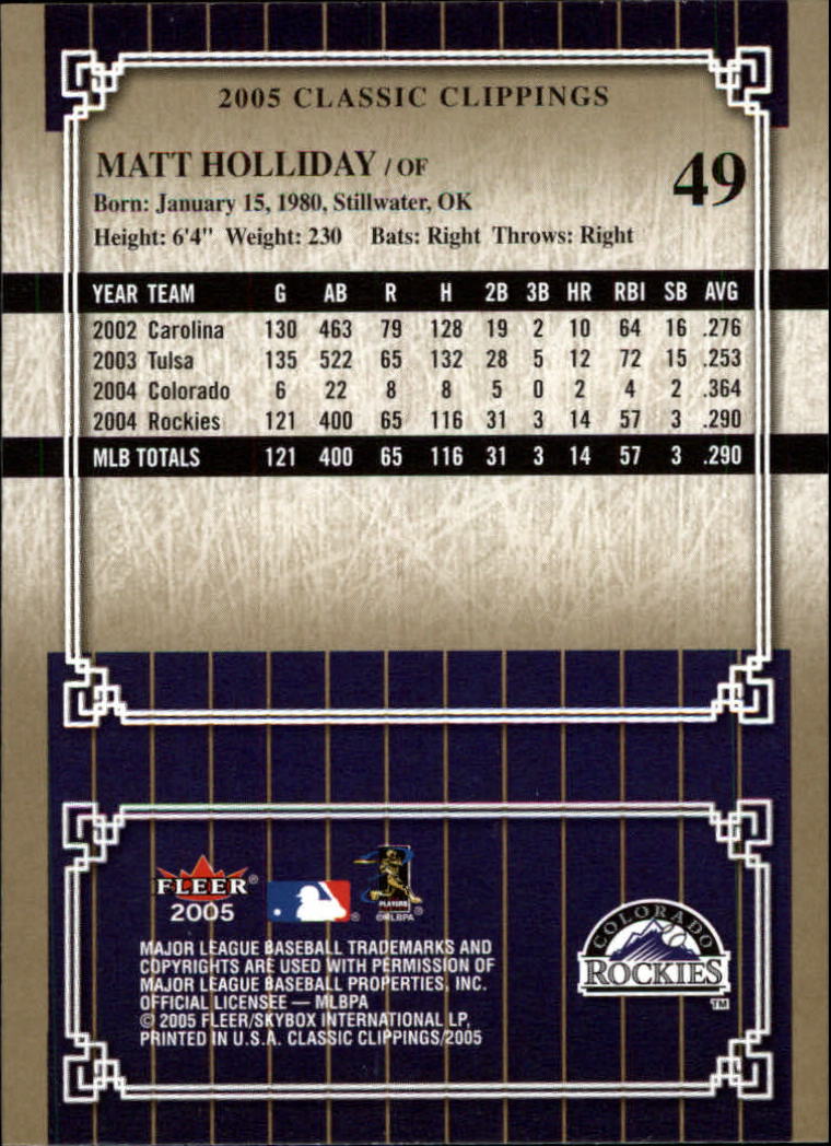2005 Classic Clippings BB #s 1-125 +Inserts (A7310) - You Pick - 10+ FREE SHIP - Picture 99 of 173