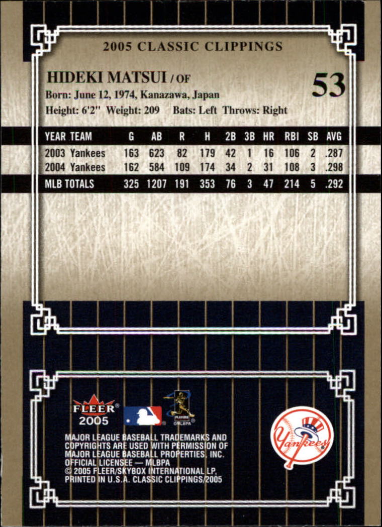 2005 Classic Clippings BB #s 1-125 +Inserts (A7310) - You Pick - 10+ FREE SHIP - Picture 107 of 173