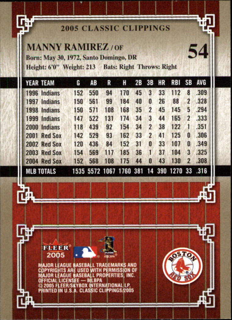 2005 Classic Clippings BB #s 1-125 +Inserts (A7310) - You Pick - 10+ FREE SHIP - Picture 109 of 173