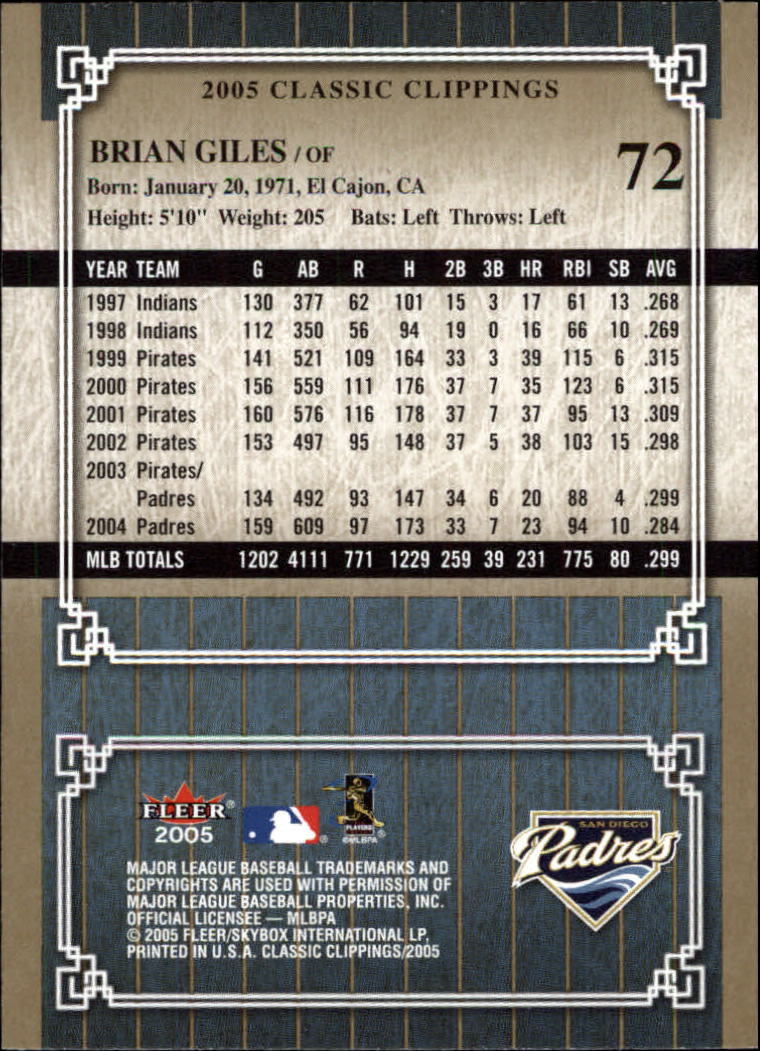 2005 Classic Clippings BB #s 1-125 +Inserts (A7310) - You Pick - 10+ FREE SHIP - Picture 143 of 173