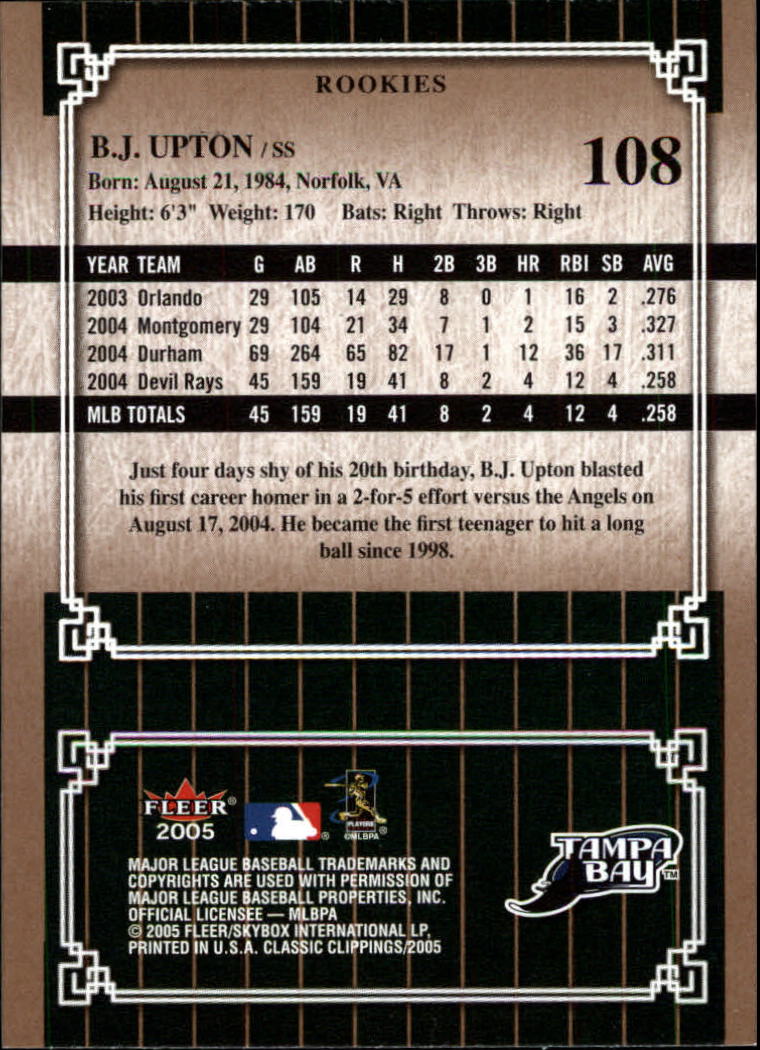 2005 Classic Clippings Baseball Card Pick - Picture 153 of 157