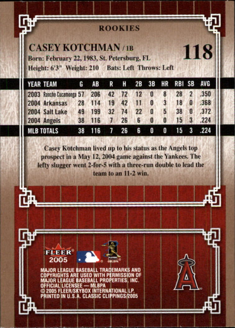 2005 Classic Clippings Baseball Card Pick - Picture 157 of 157