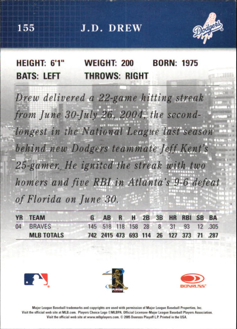 2005 Studio Baseball "Main Set" Cards #151 to #300 - Picture 11 of 257