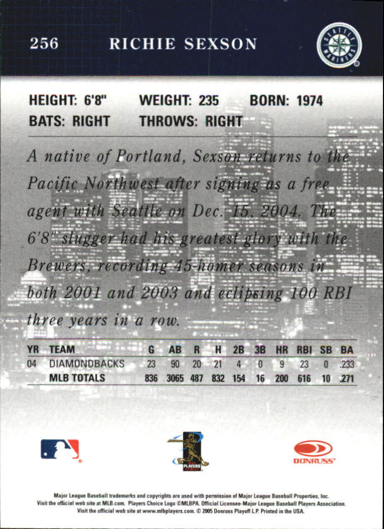 2005 Studio Baseball "Main Set" Cards #151 to #300 - Picture 183 of 257