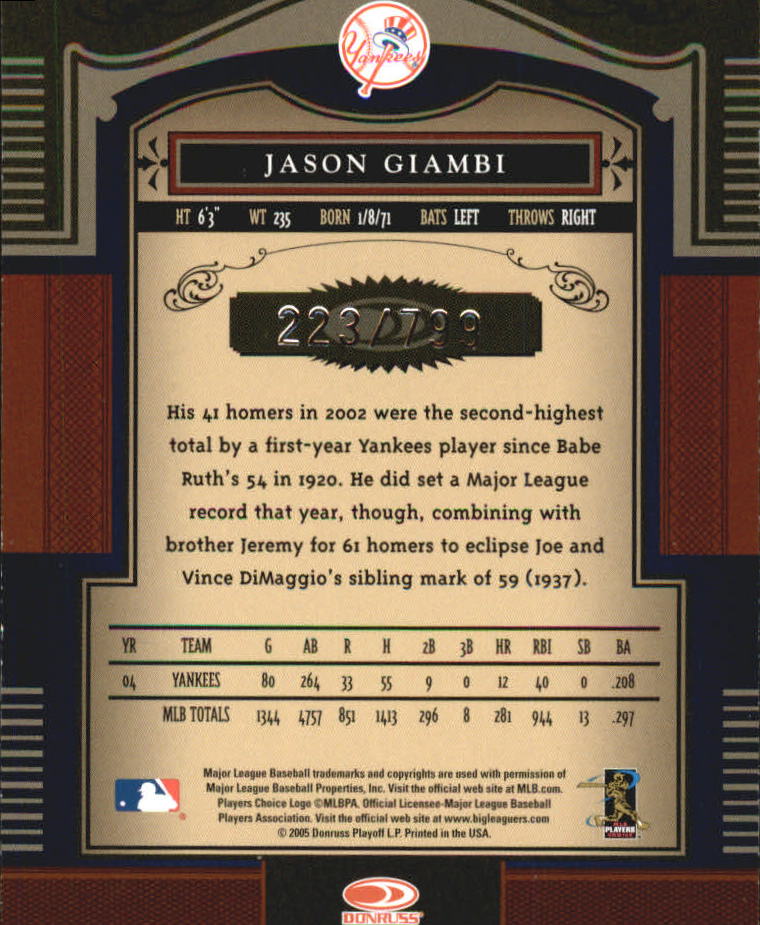 Carte "Main Set" Baseball Timeless Treasures 2005 da #1 a #100 - Foto 69 di 139