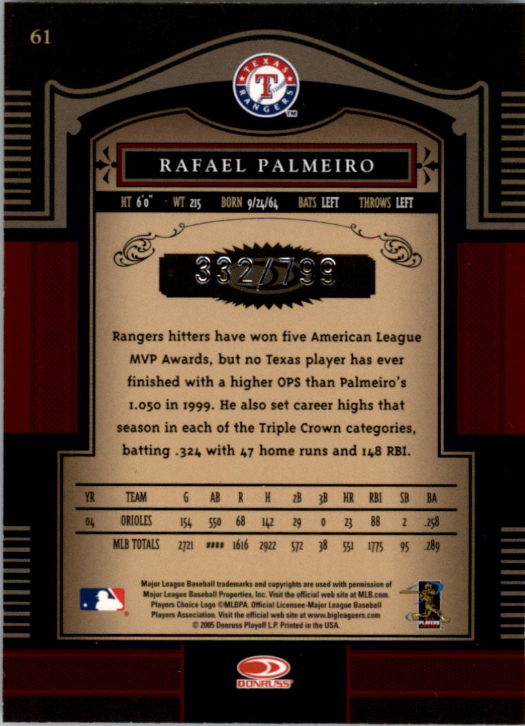 Carte "Main Set" Baseball Timeless Treasures 2005 da #1 a #100 - Foto 93 di 139