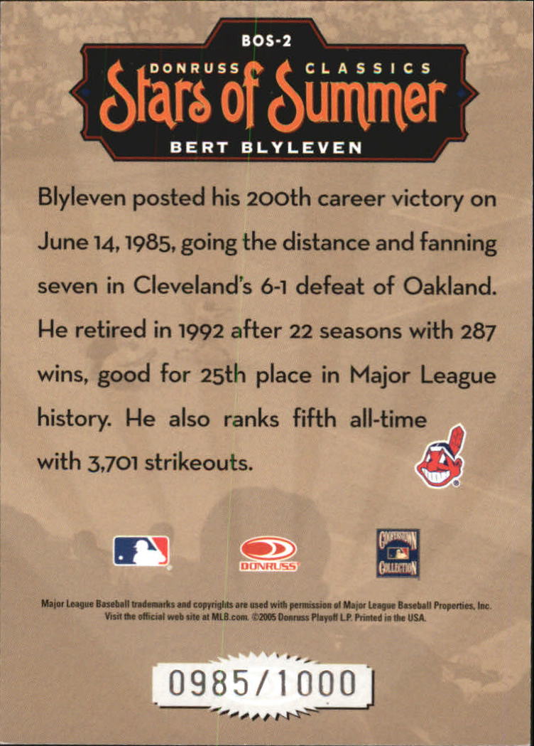 Donruss Classics 2005 tarjetas de béisbol ""Stars of Summer"" con inserto y paralelo - Imagen 4 de 38